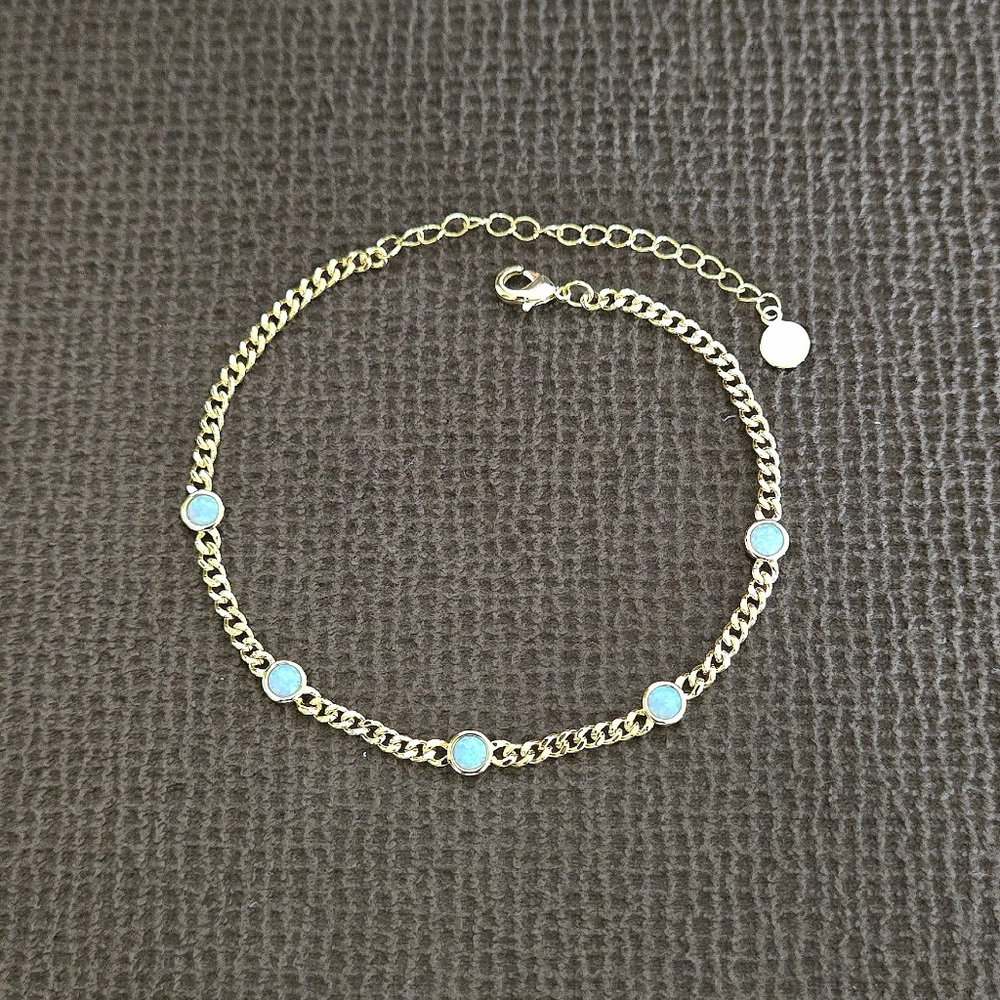 Neo Relique Light Blue🩵 Kyocera Opal Anklet🦶 - NIB - Picture 2 of 15